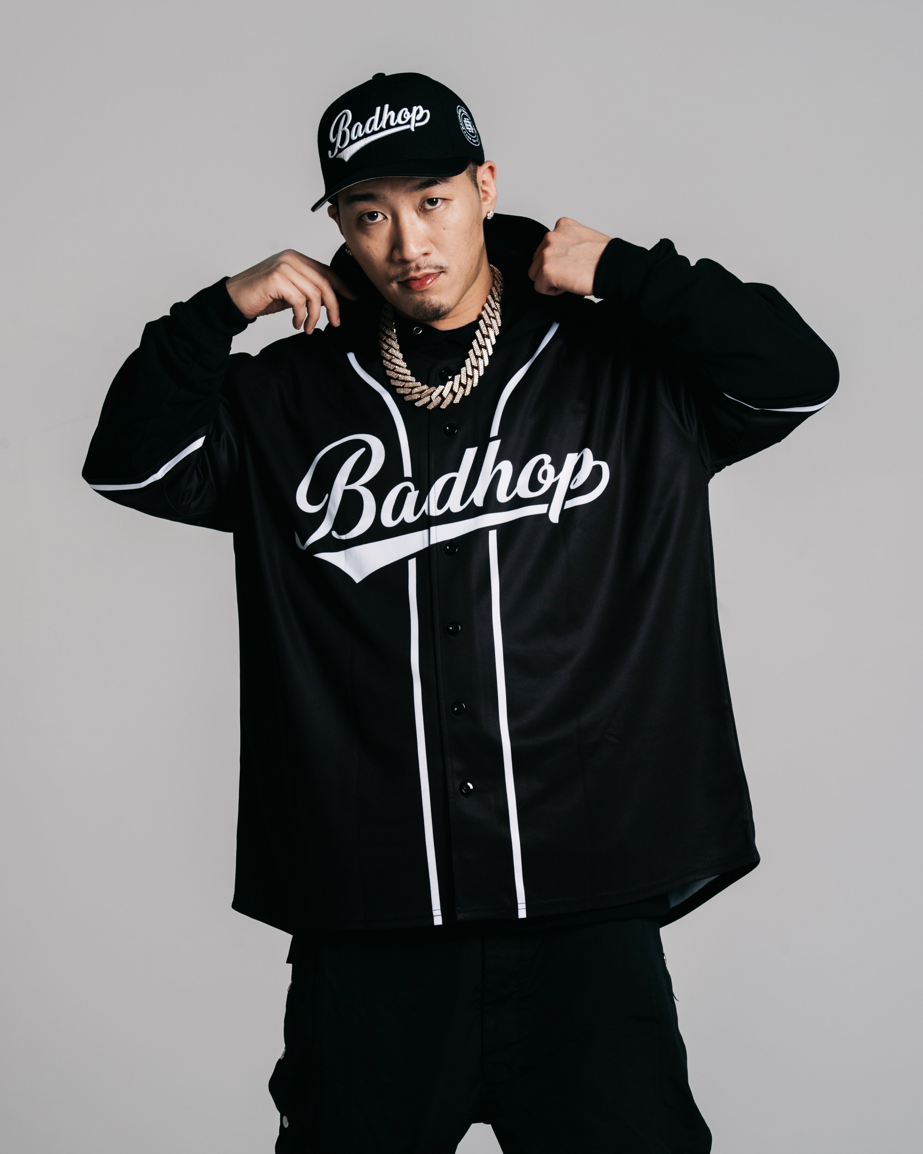 【会場限定】badhop BH BASEBALL SHIRT BLACK XLファッション