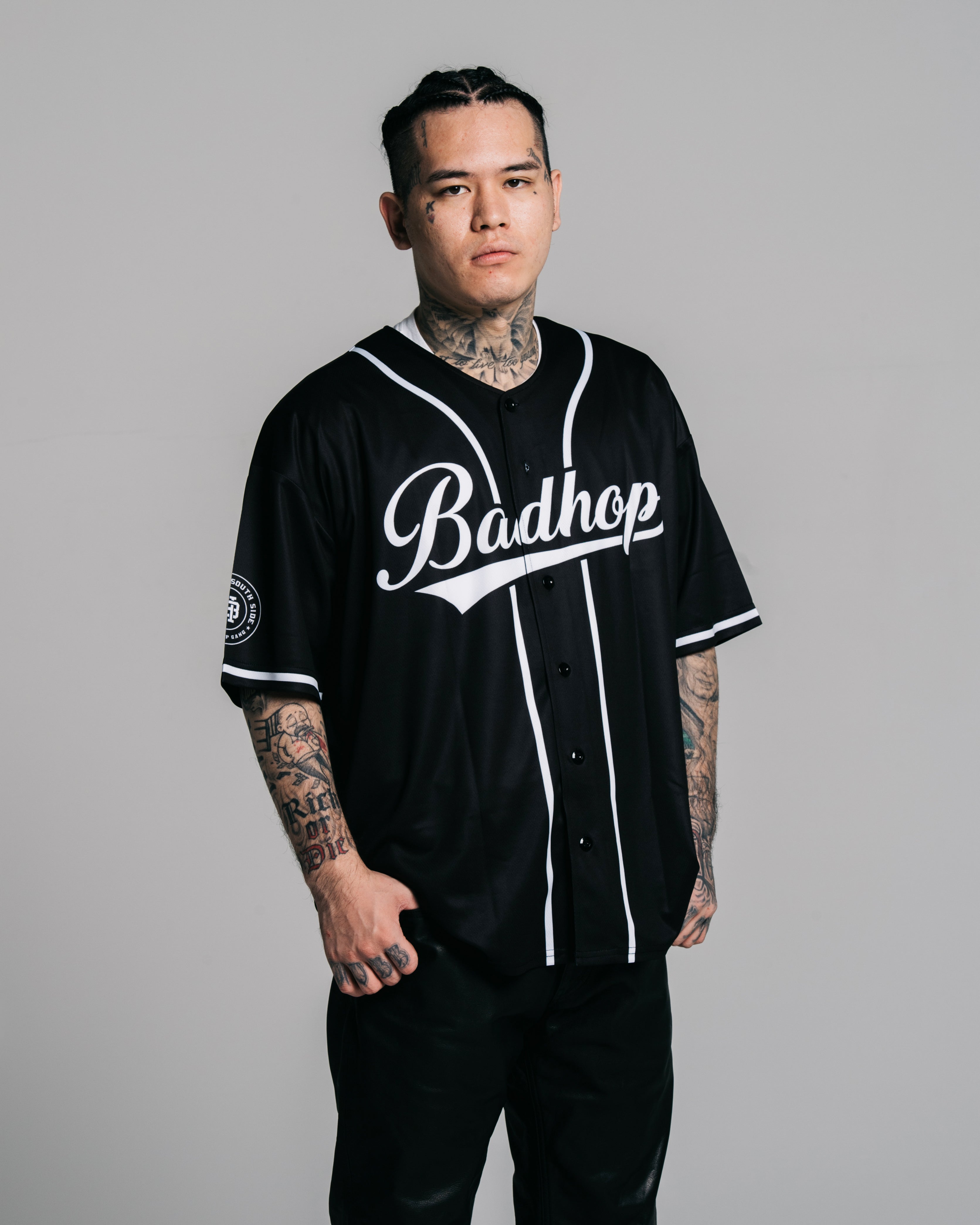 badhop BASEBALL SHIRT BLACK XLベースボールシャツ